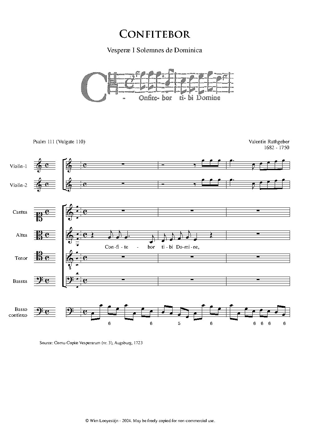 Confitebor, Op. II, No. 3