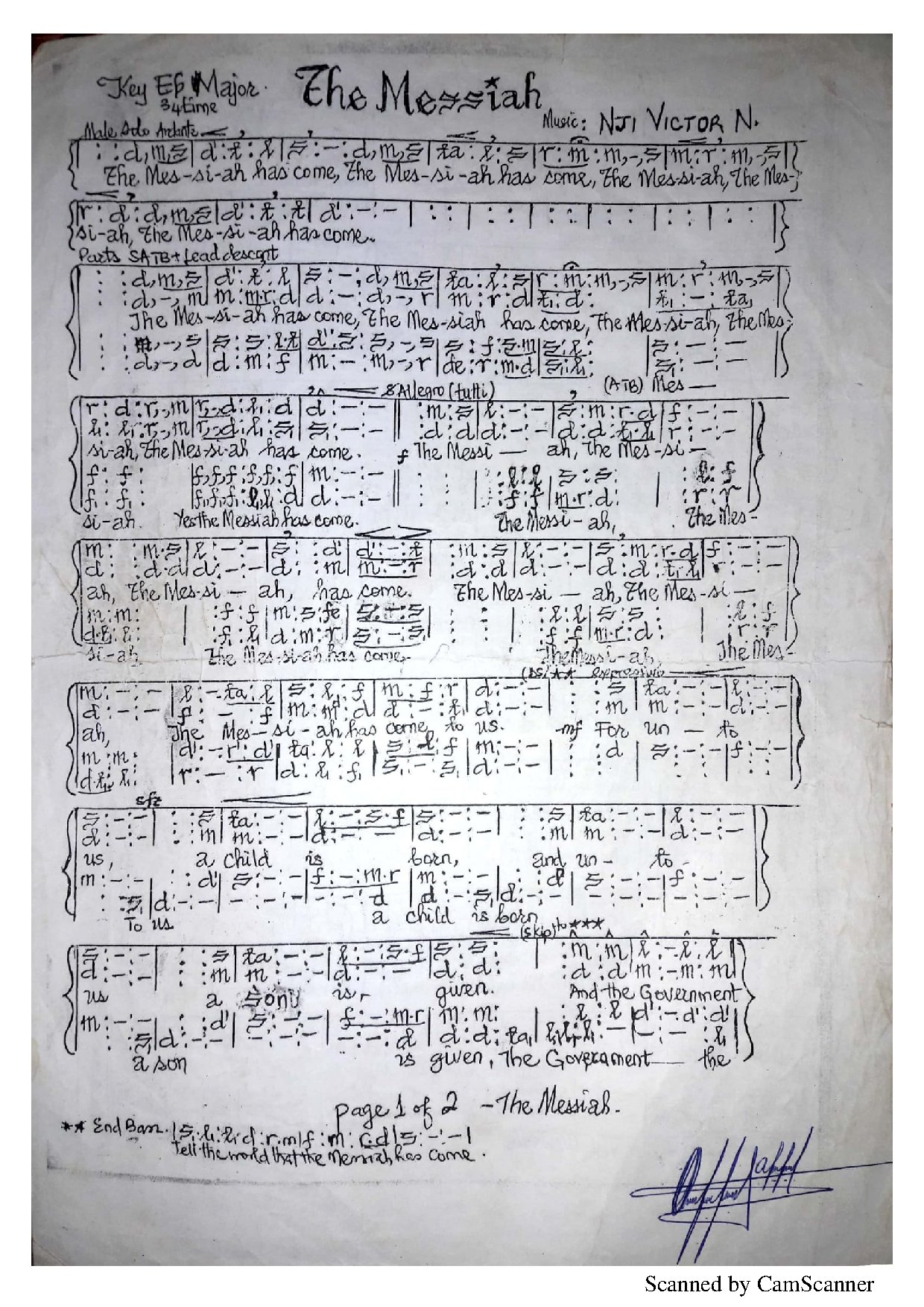 The Messiah - Download Choir Script PDF