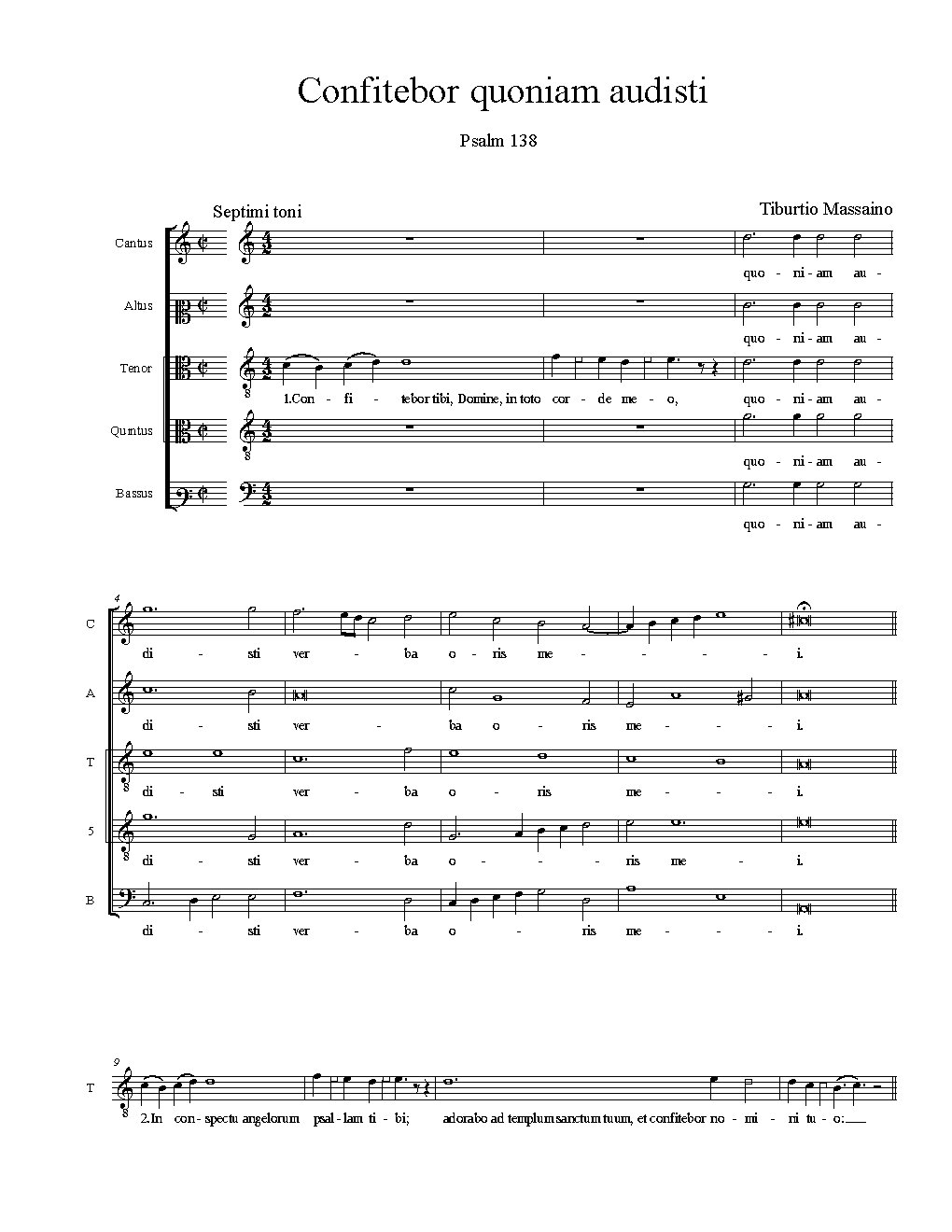 Confitebor quoniam audisti
