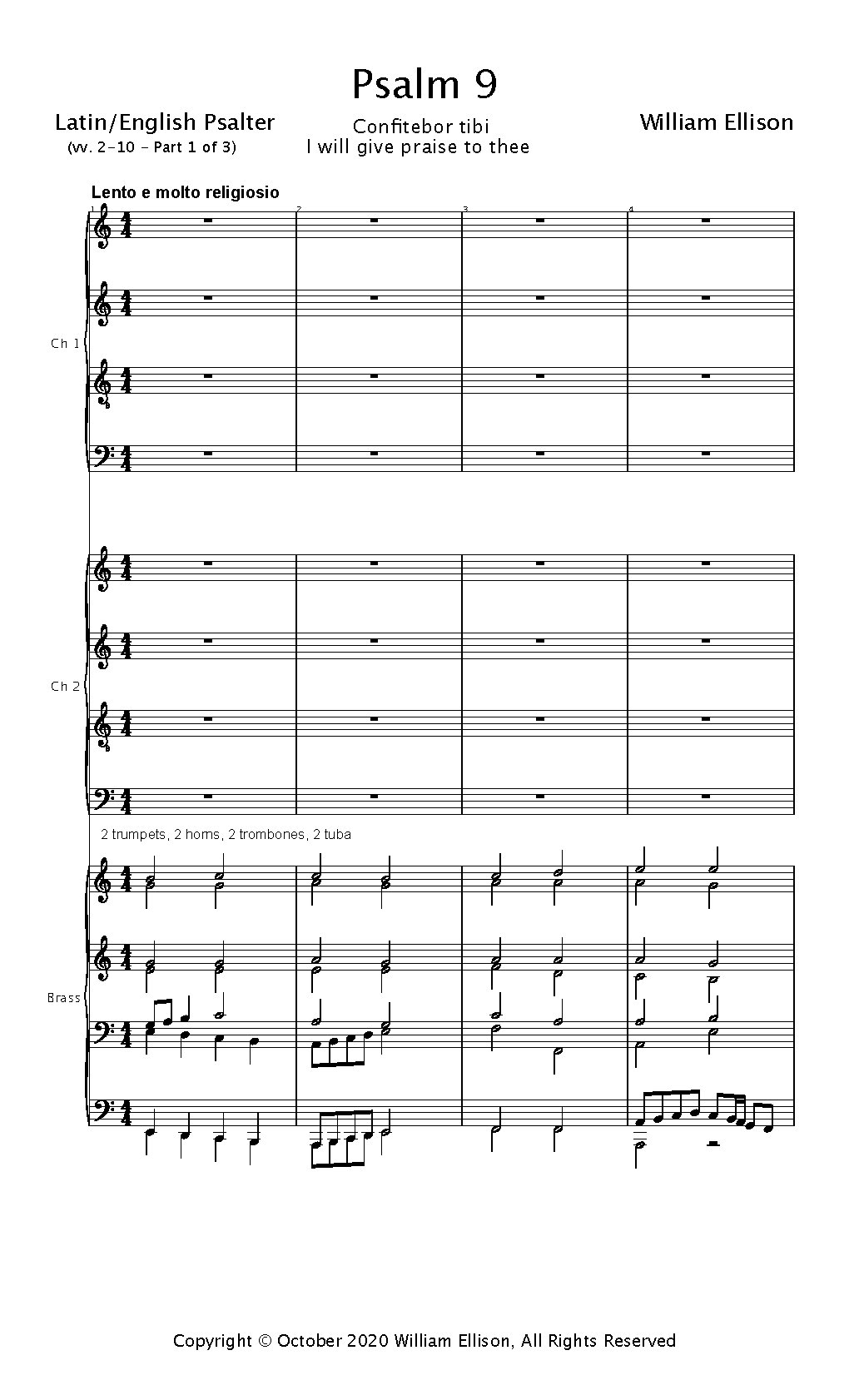 Confitebor tibi - I will give praise to thee