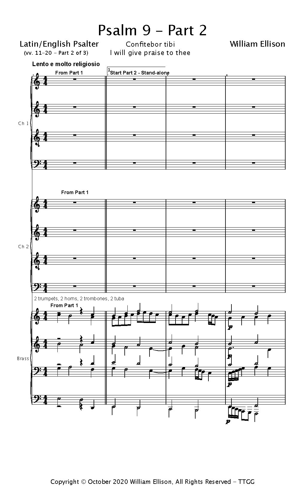 Confitebor tibi - I will give praise to thee (Part 2)