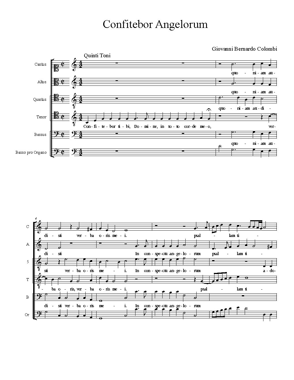 Confitebor Angelorum