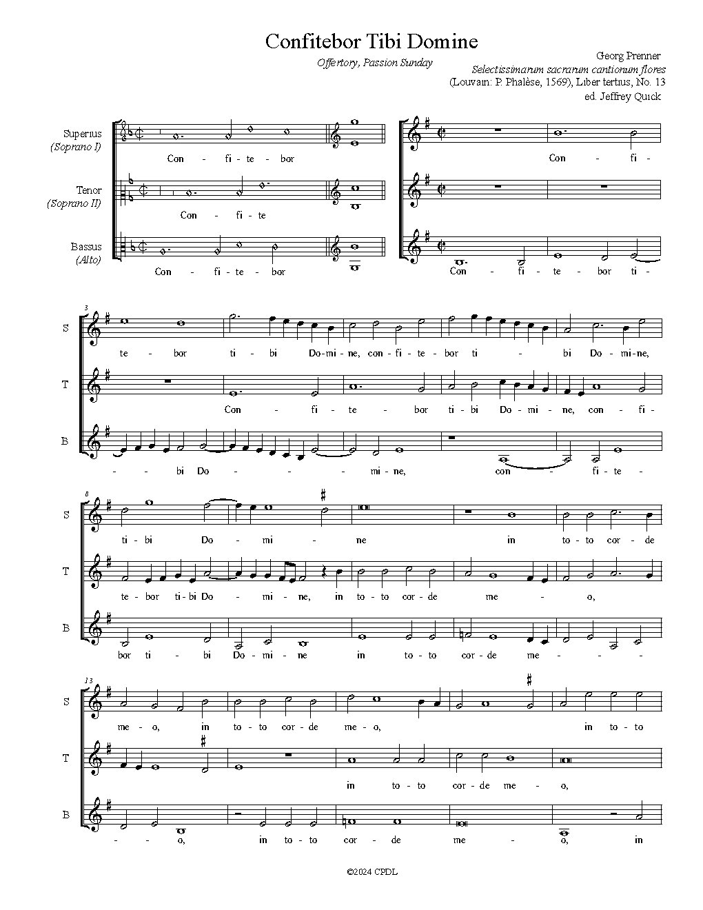 Confitebor Tibi Domine - Choir Script PDF Thumbnail