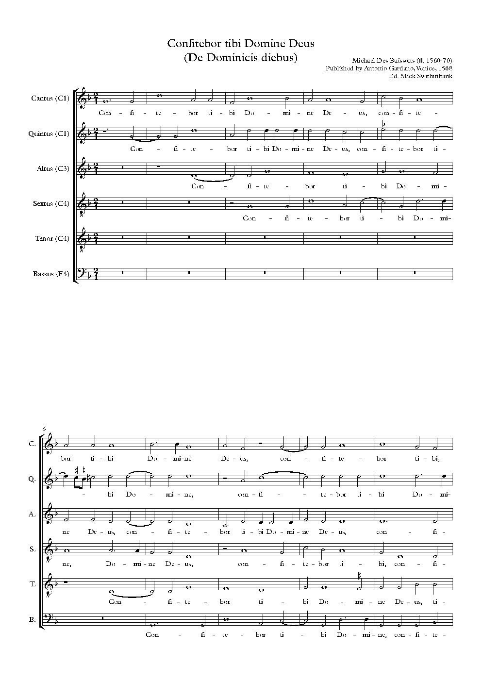 Confitebor tibi - Choir Script PDF Thumbnail