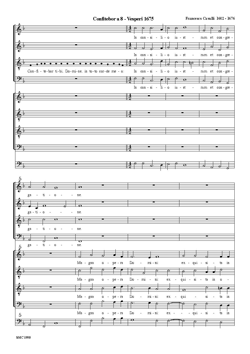 Confitebor tibi a 8 - Choir Script PDF Thumbnail