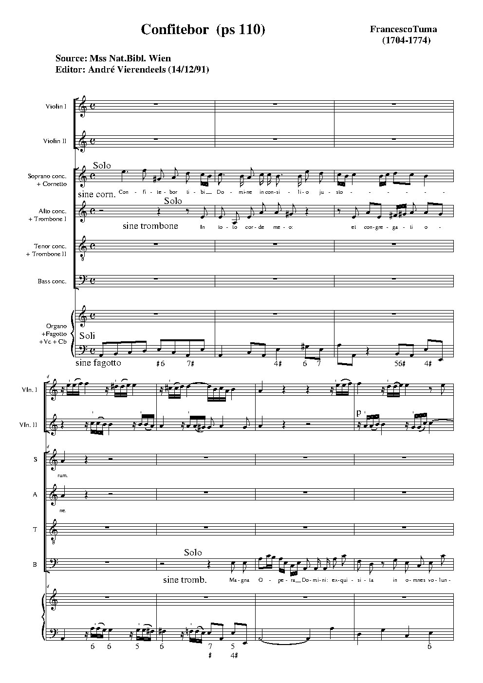 Confitebor tibi Domine - Choir Script PDF Thumbnail