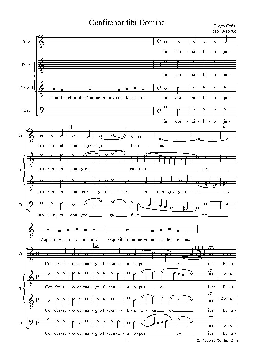 Confitebor tibi Domine - Choir Script PDF Thumbnail