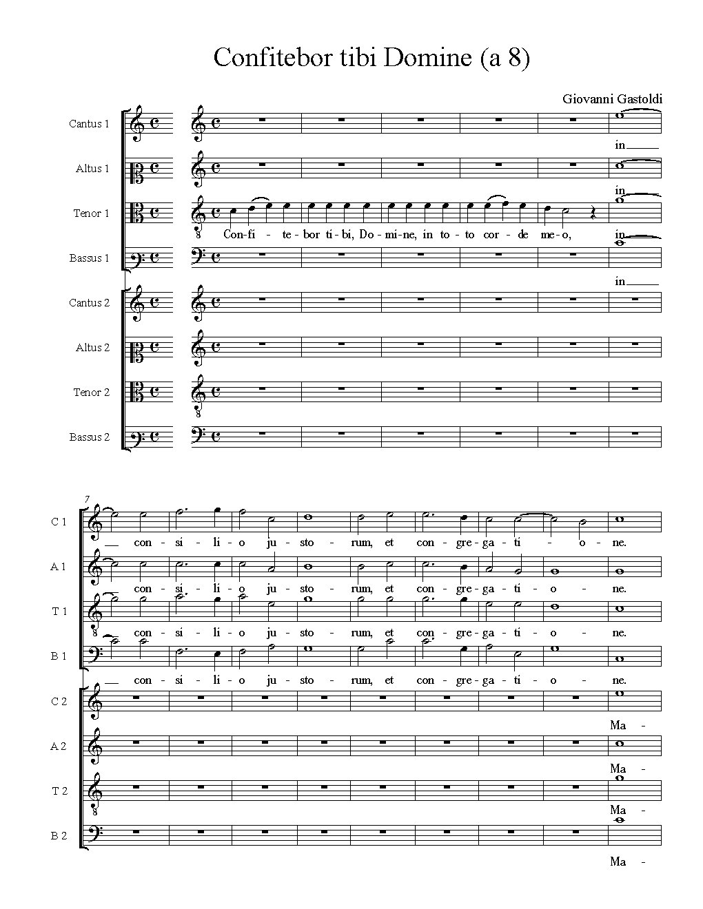 Confitebor tibi Domine (a 8)