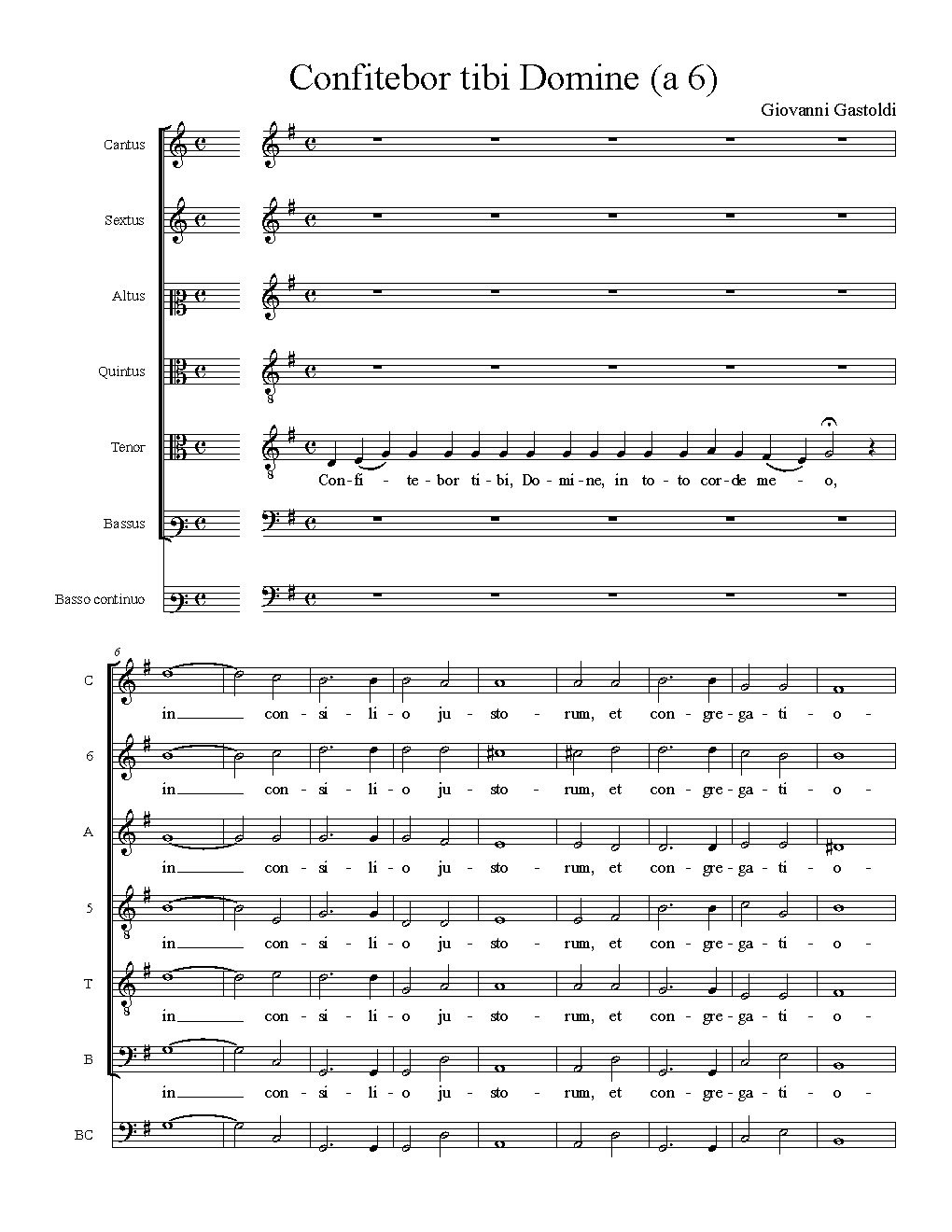 Confitebor tibi Domine (a 6)