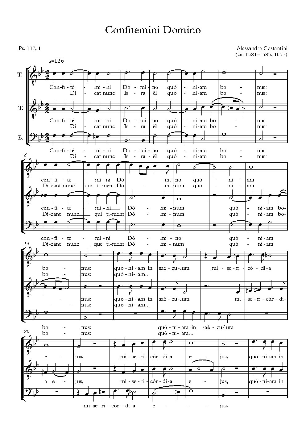 Confitemini Domino - Choir Script PDF Thumbnail