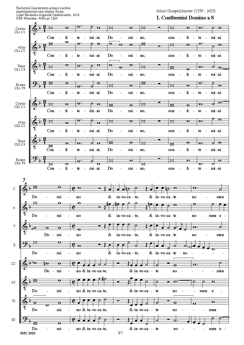 Confitemini Domino - Choir Script PDF Thumbnail