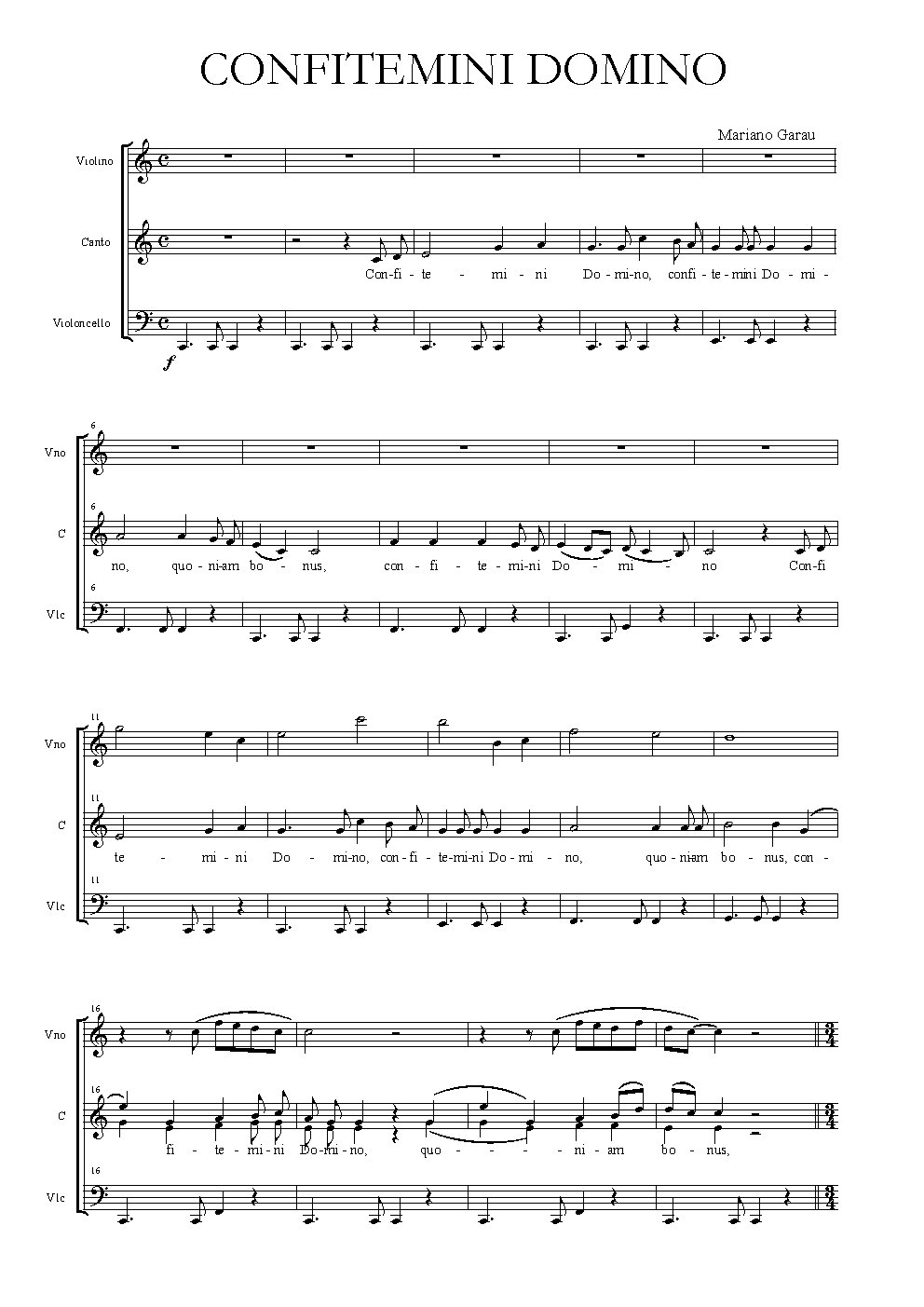 Confitemini Domino - Choir Script PDF Thumbnail