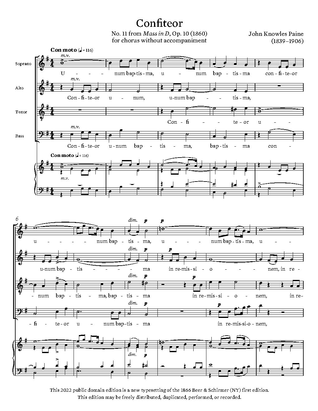 Confiteor (from Mass in D)