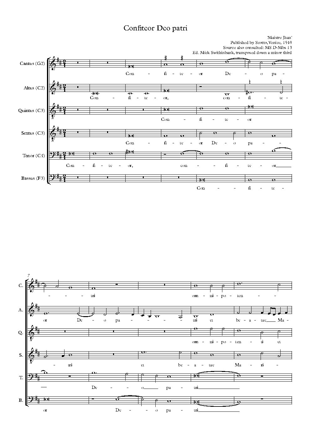 Confiteor Deo Patri - Choir Script PDF Thumbnail