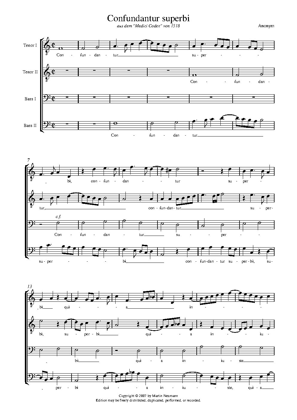 Confundantur superbi - Choir Script PDF Thumbnail