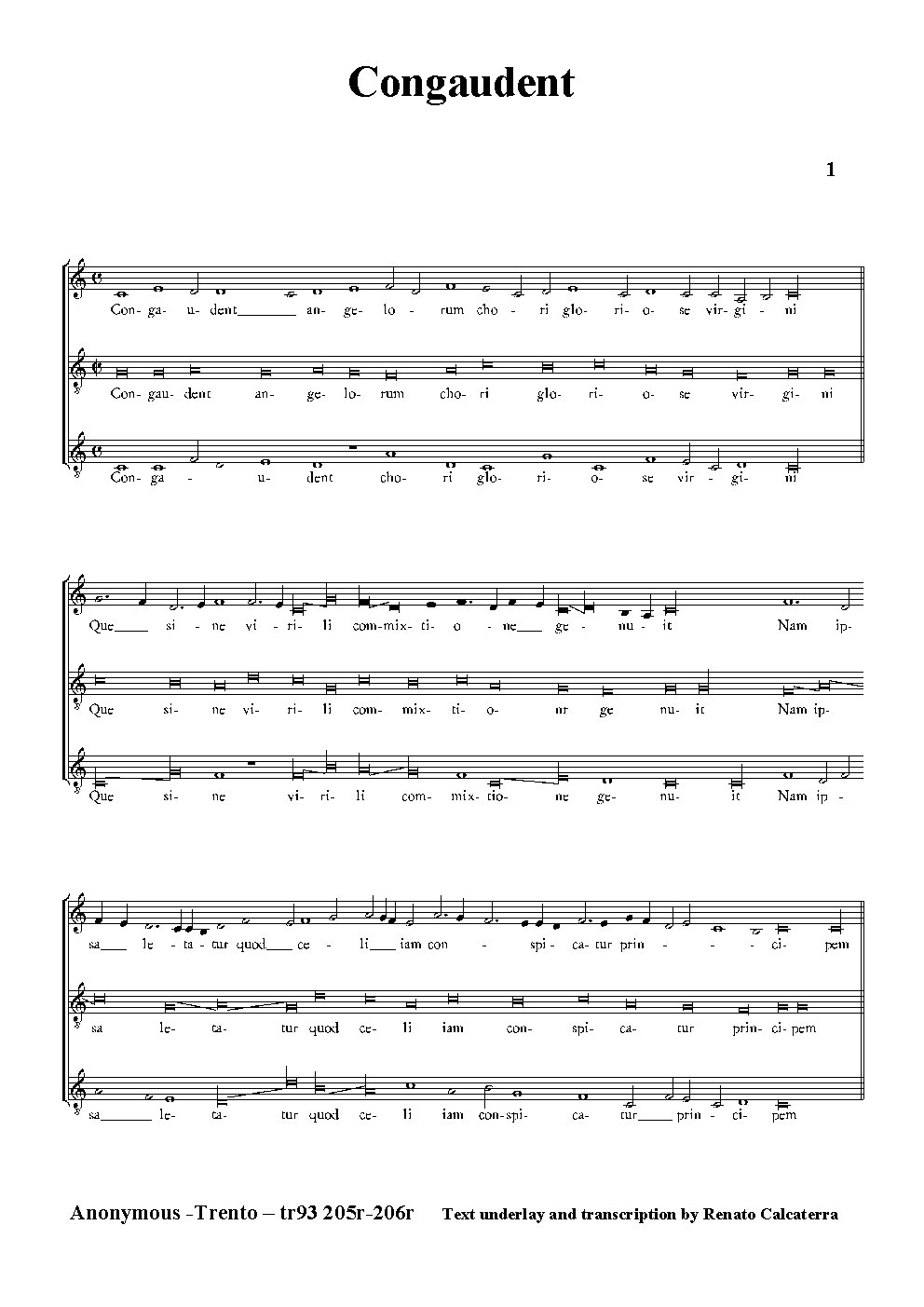 Congaudent angelorum III - Choir Script PDF Thumbnail