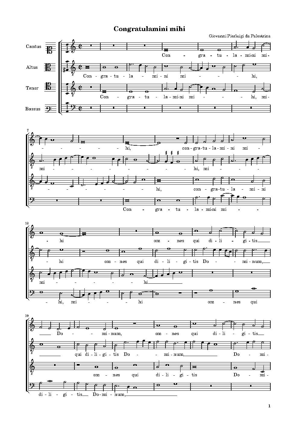Congratulamini mihi - Choir Script PDF Thumbnail