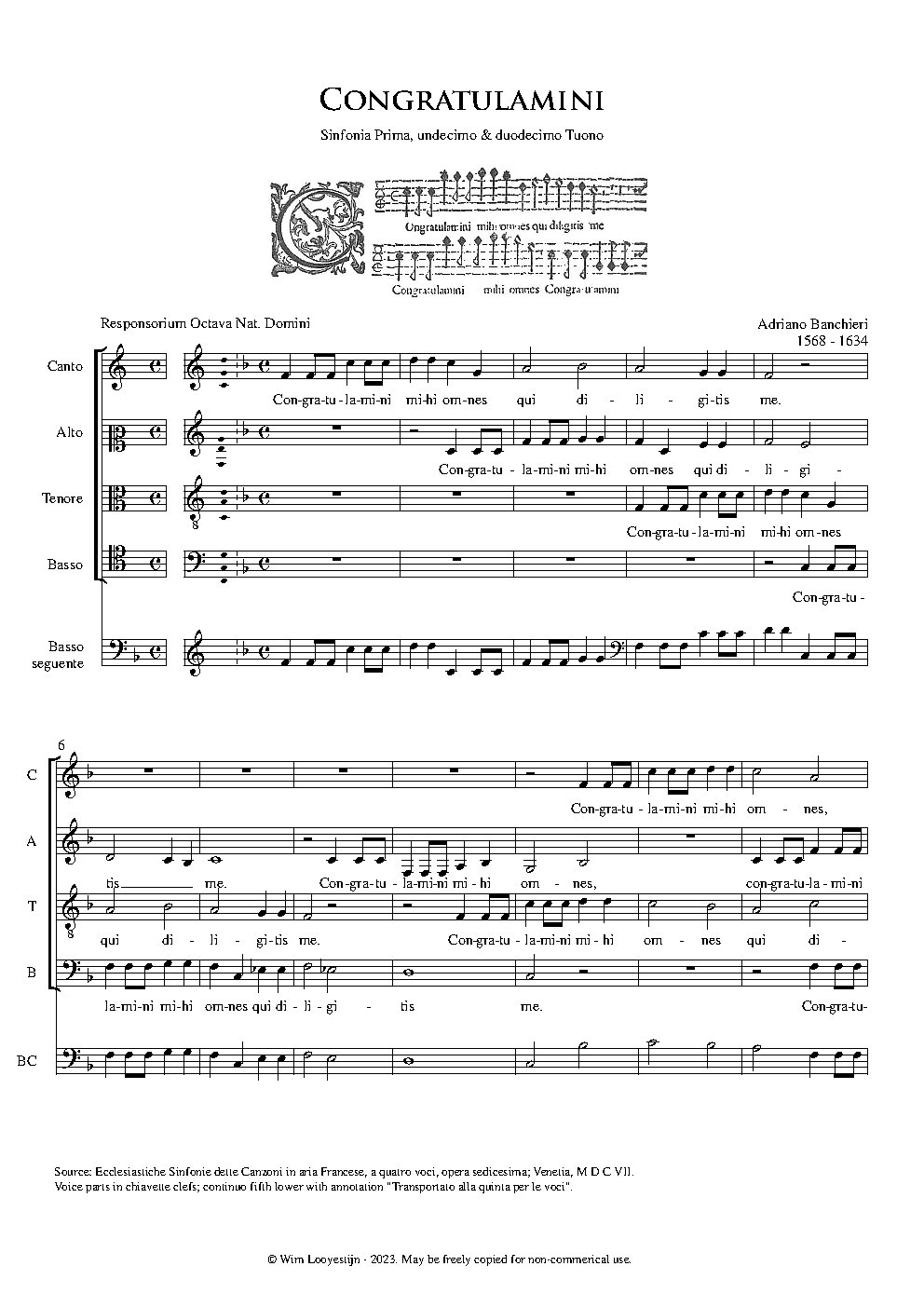 Congratulamini mihi - Choir Script PDF Thumbnail