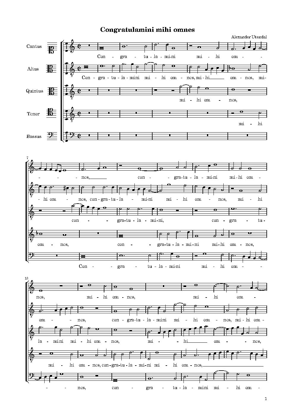 Congratulamini mihi omnes - Choir Script PDF Thumbnail