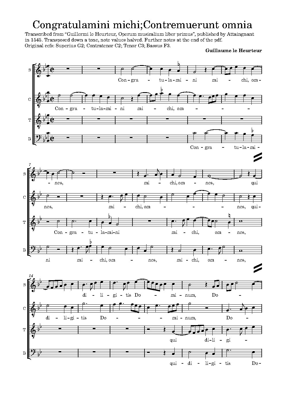 Congratulamini mihi - Contremuerunt omnia - Choir Script PDF Thumbnail