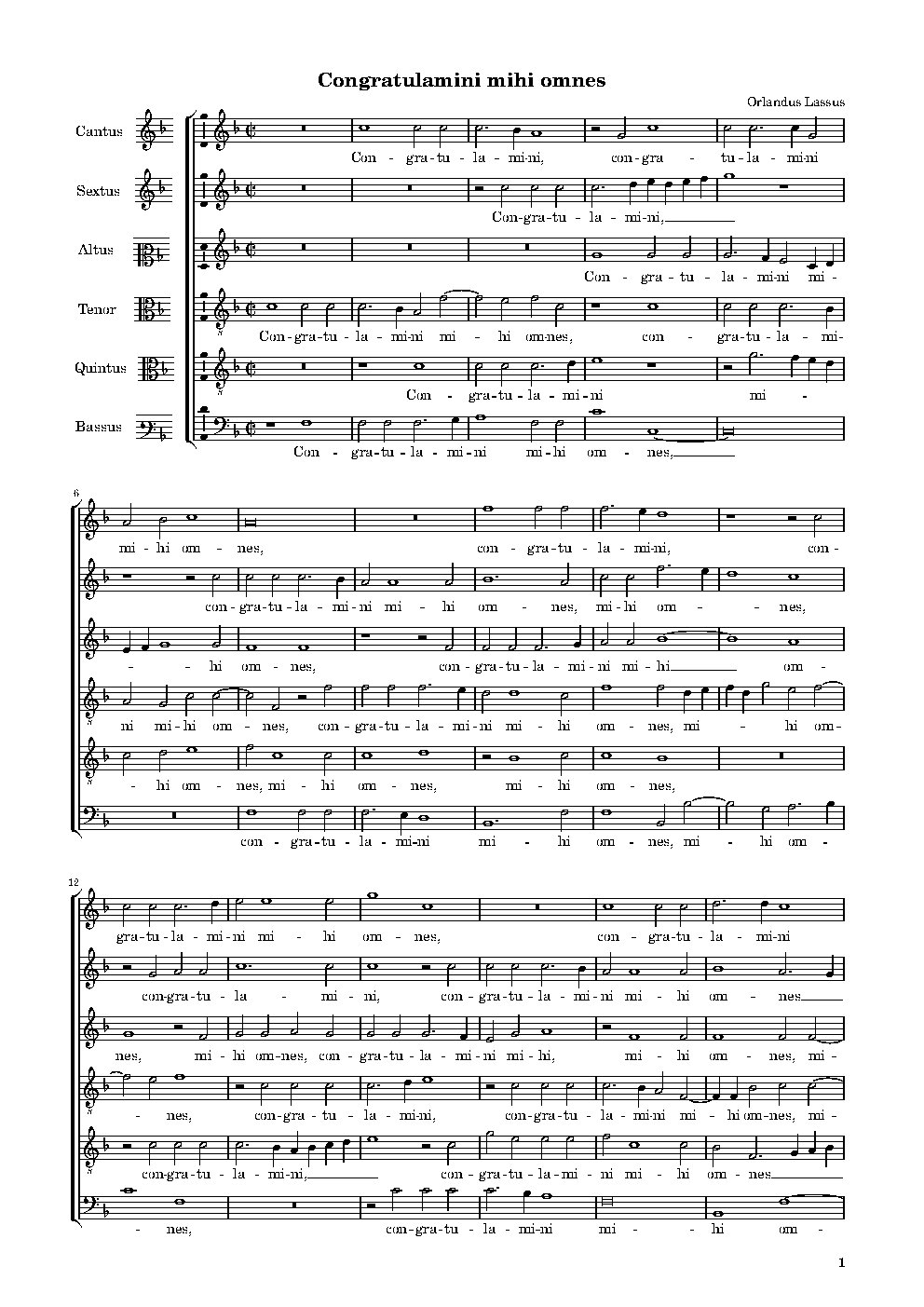 Congratulamini mihi omnes - Choir Script PDF Thumbnail