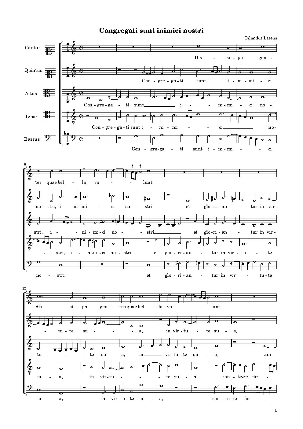 Congregati sunt inimici nostri - Choir Script PDF Thumbnail