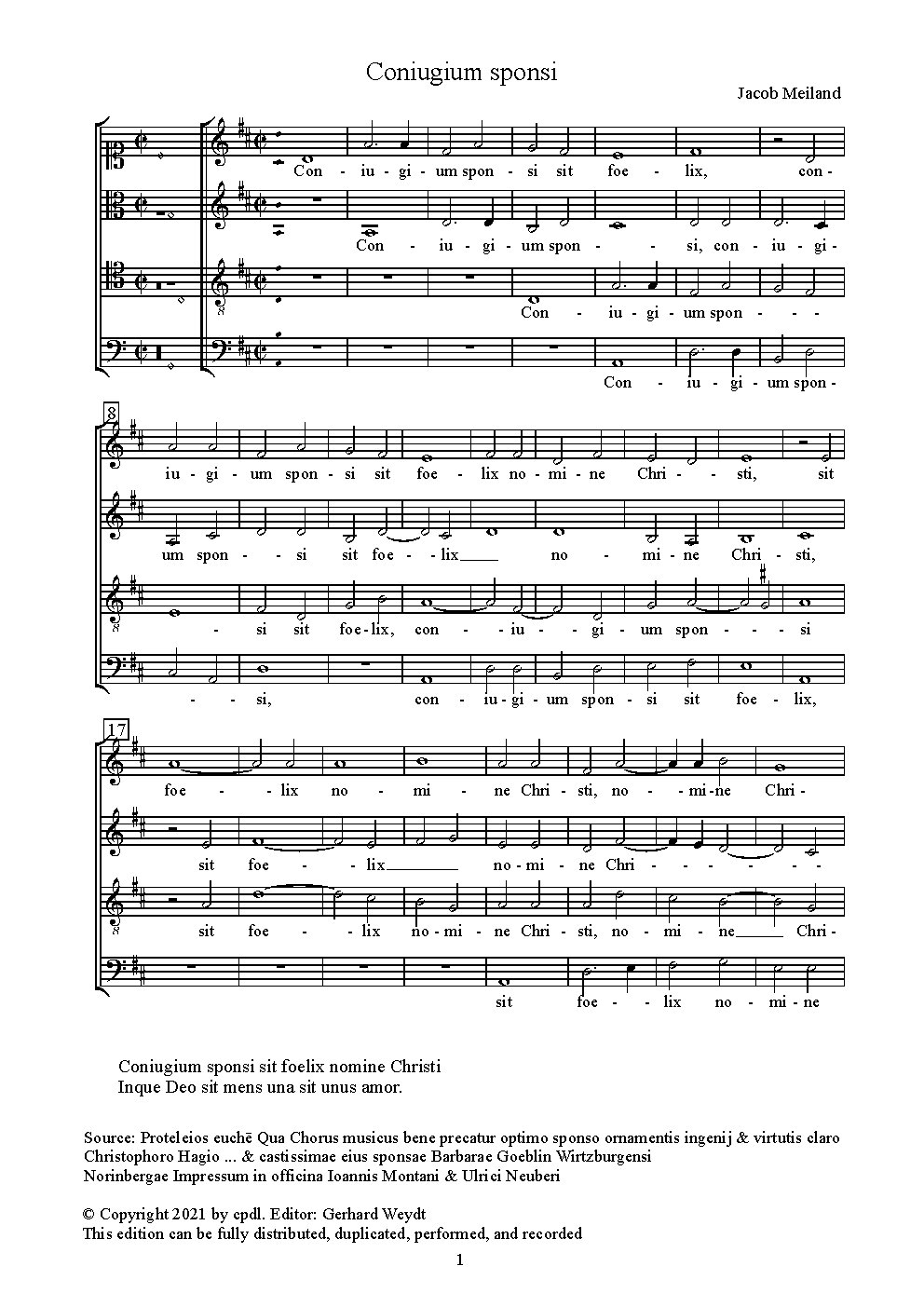 Coniugium sponsi - Choir Script PDF Thumbnail