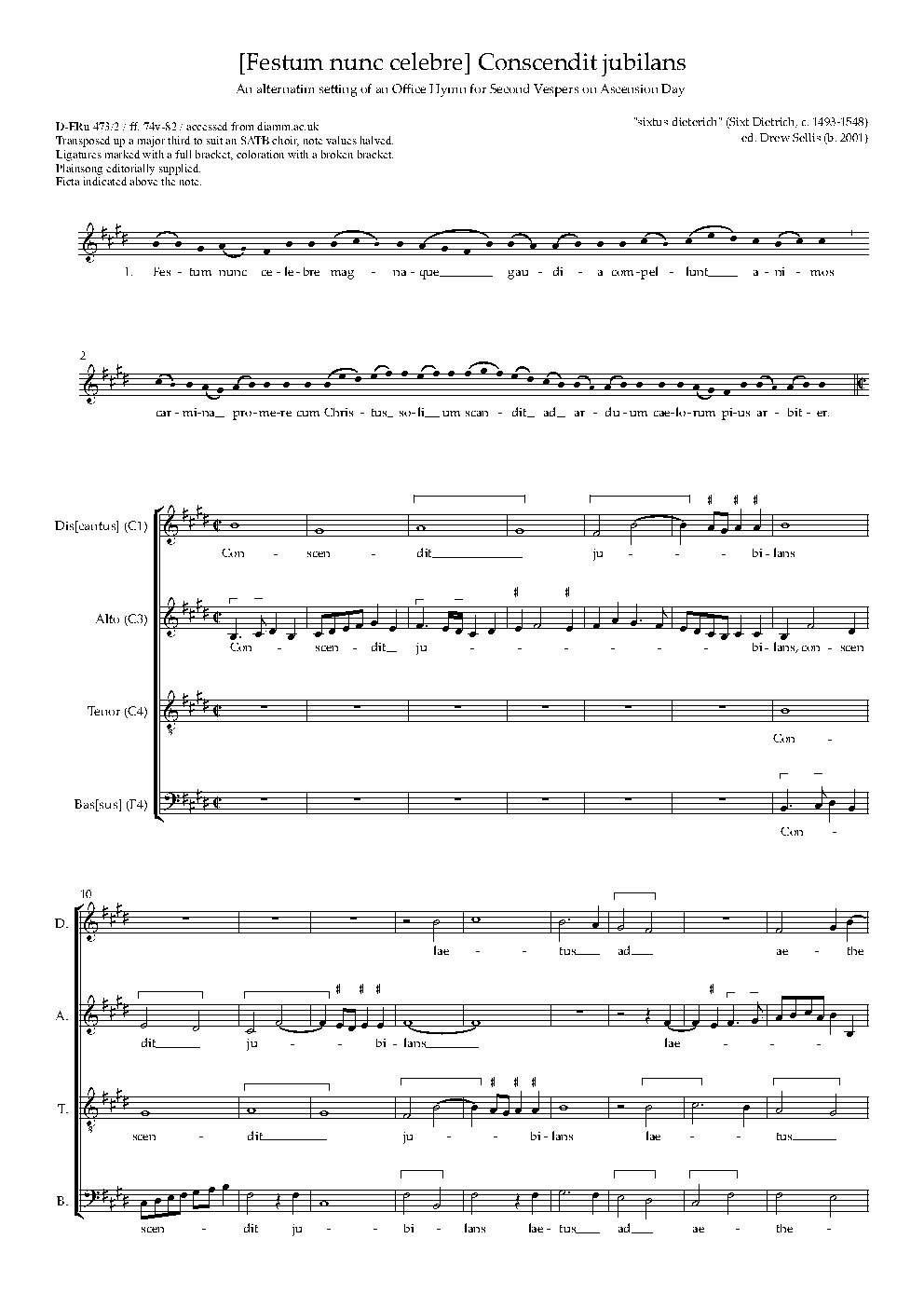Conscendit jubilans - Choir Script PDF Thumbnail