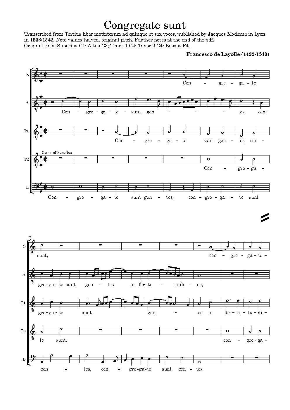 Congregate sunt gentes - Choir Script PDF Thumbnail