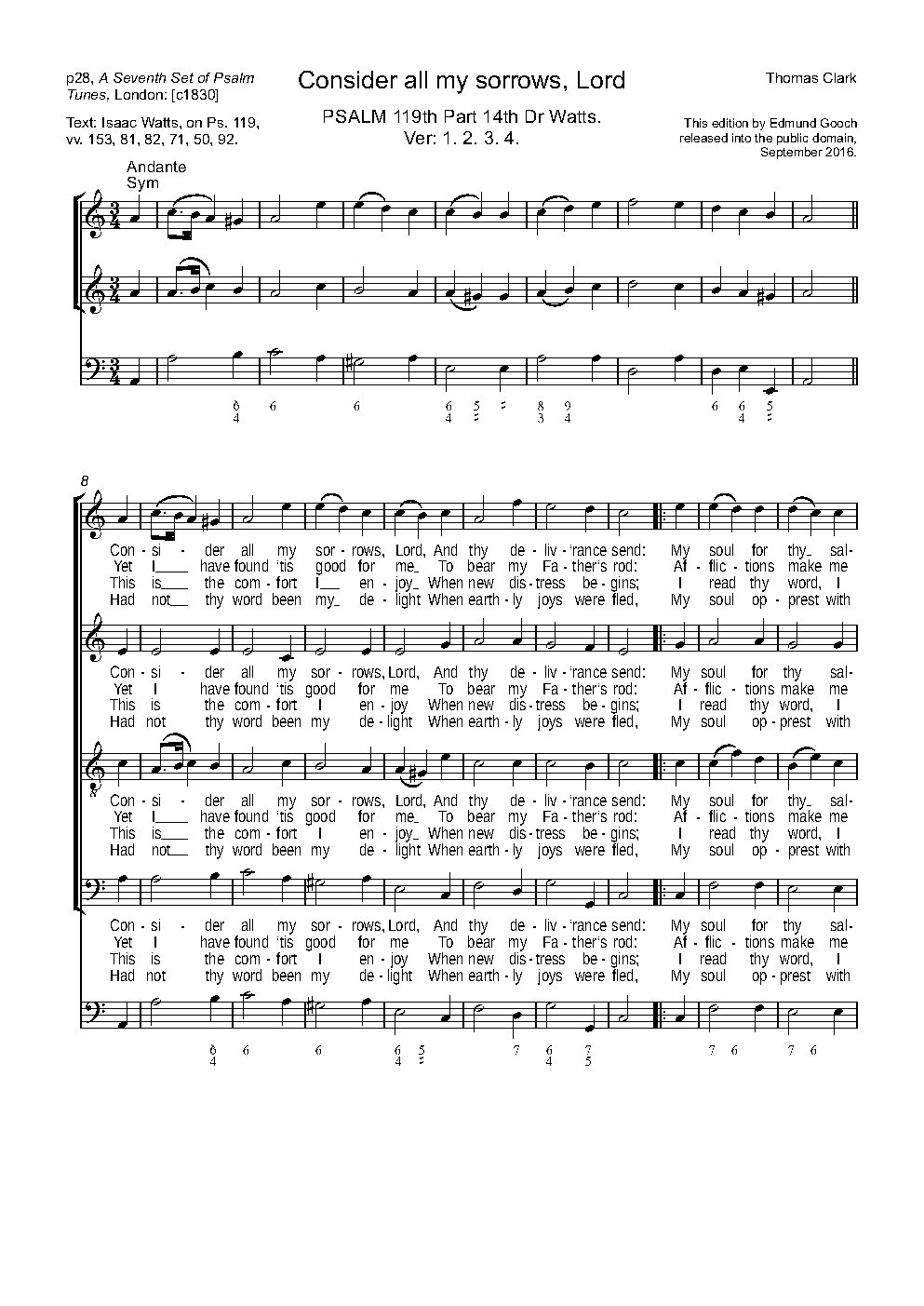 Consider all my sorrows, Lord