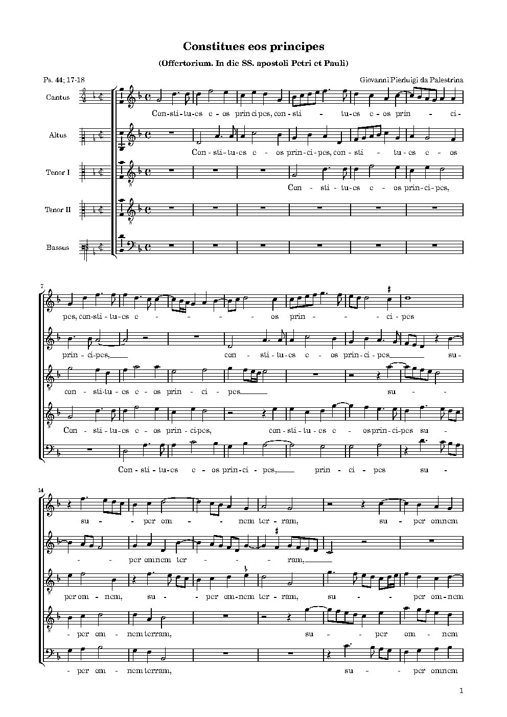 Constitues eos - Choir Script PDF Thumbnail