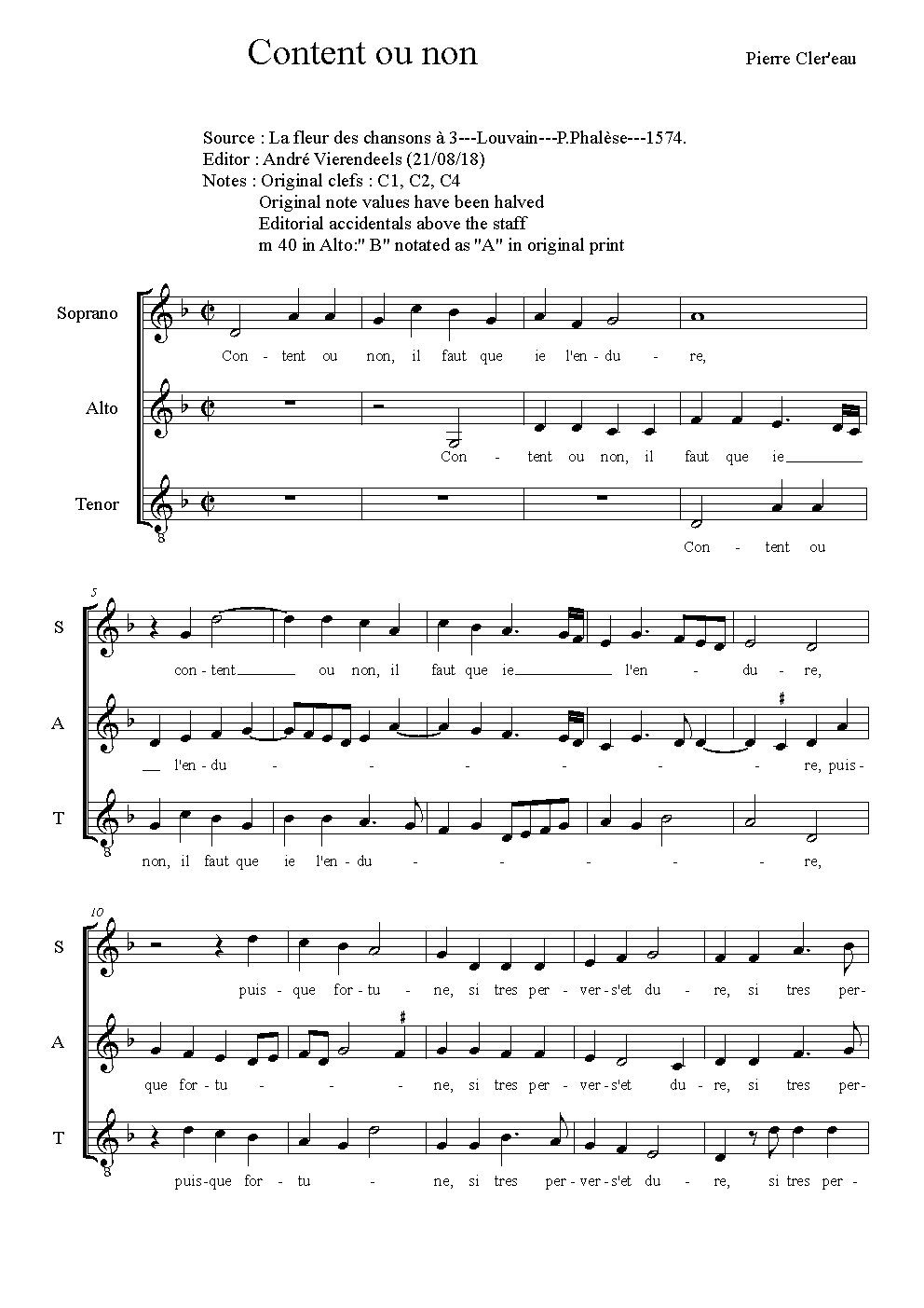 Content ou non - Choir Script PDF Thumbnail