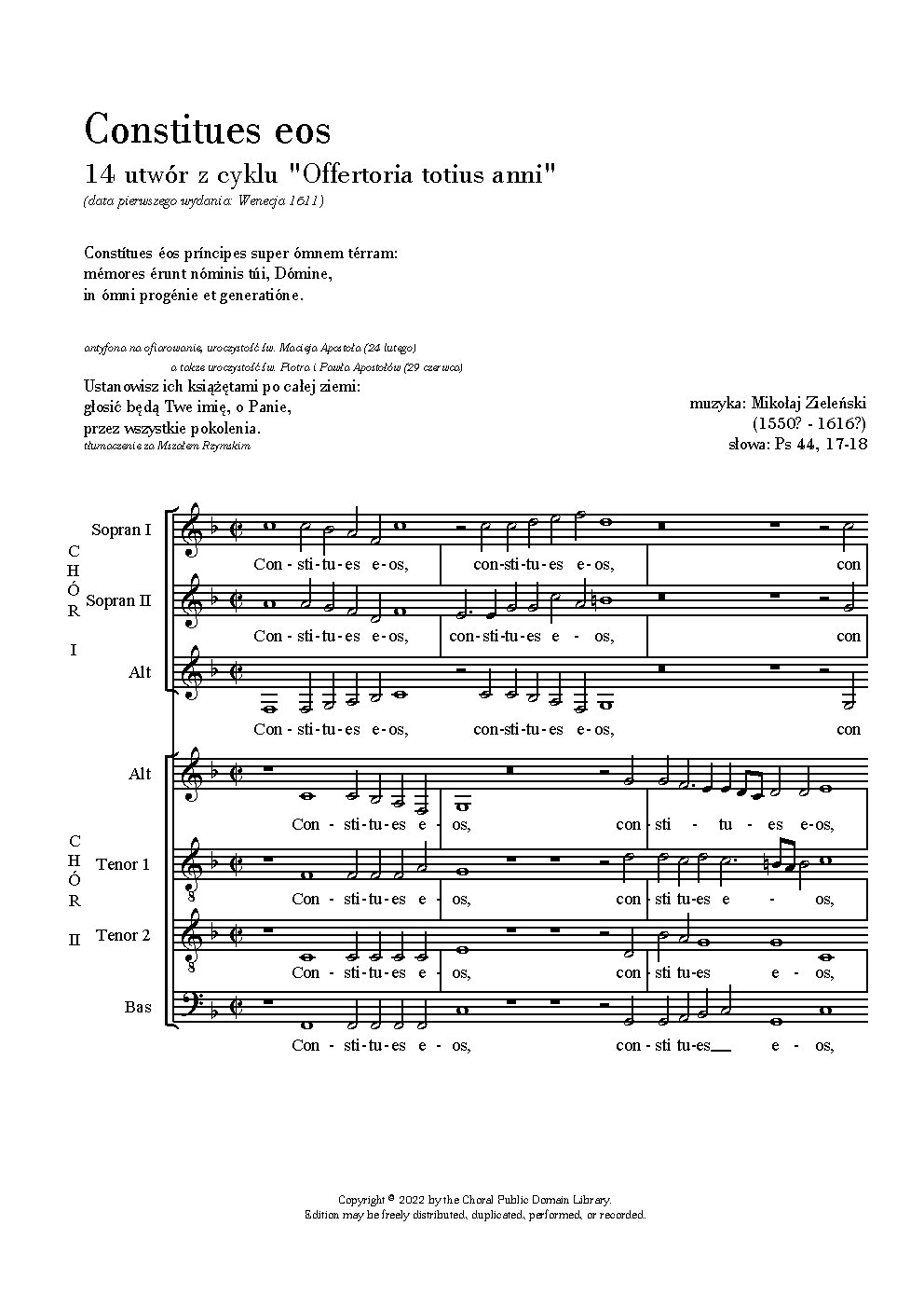 Constitues eos - Choir Script PDF Thumbnail