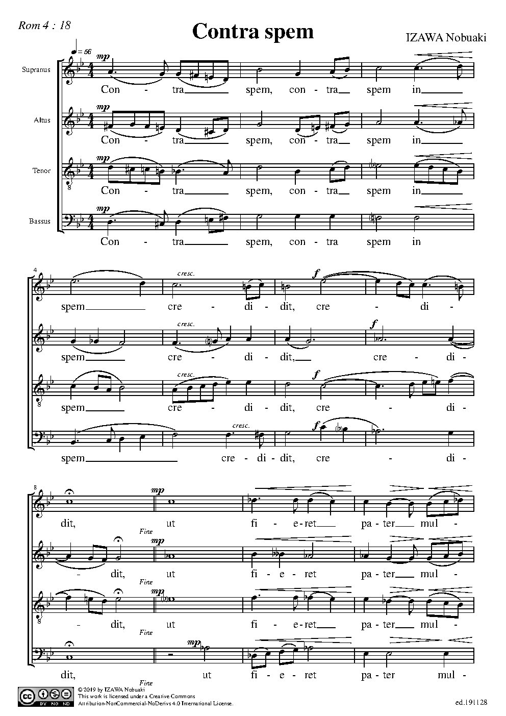 Contra spem - Choir Script PDF Thumbnail