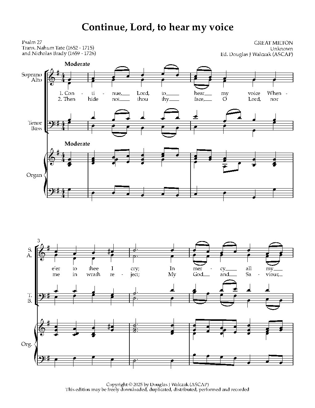 Continue, Lord, to hear my voice - Choir Script PDF Thumbnail