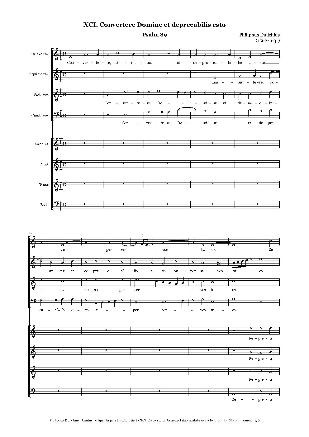 Convertere Domine et deprecabilis esto - Choir Script PDF Thumbnail