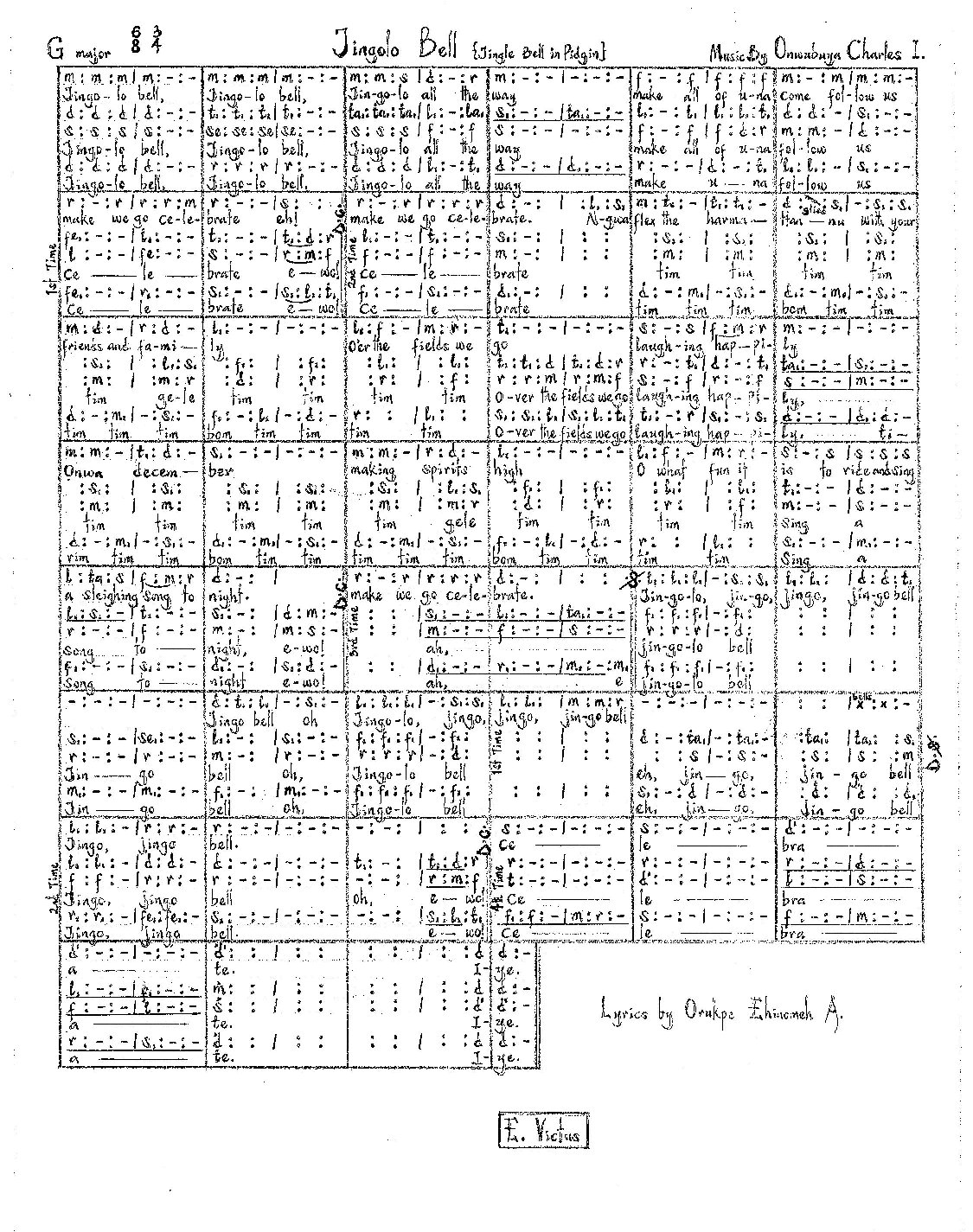 Jingolo Bell - Download Choir Script PDF