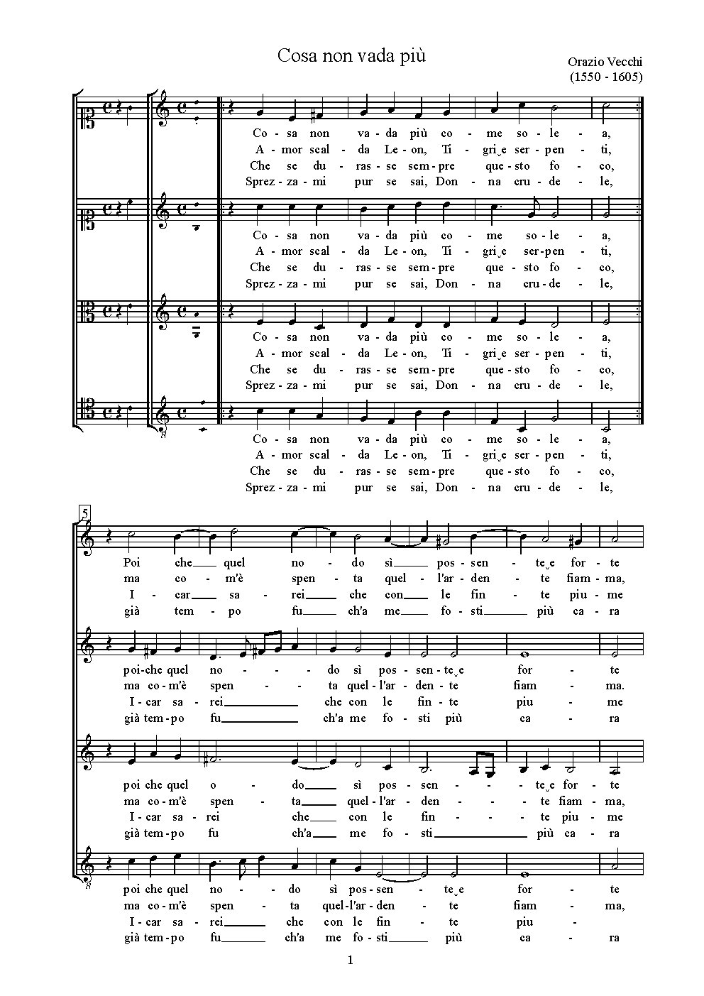 Cosa non vada più - Choir Script PDF Thumbnail