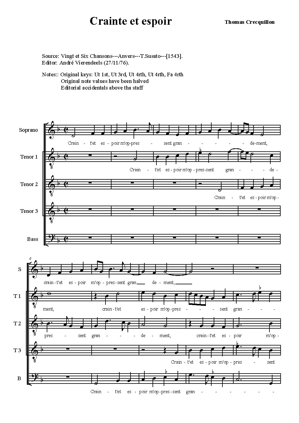 Crainte et espoir