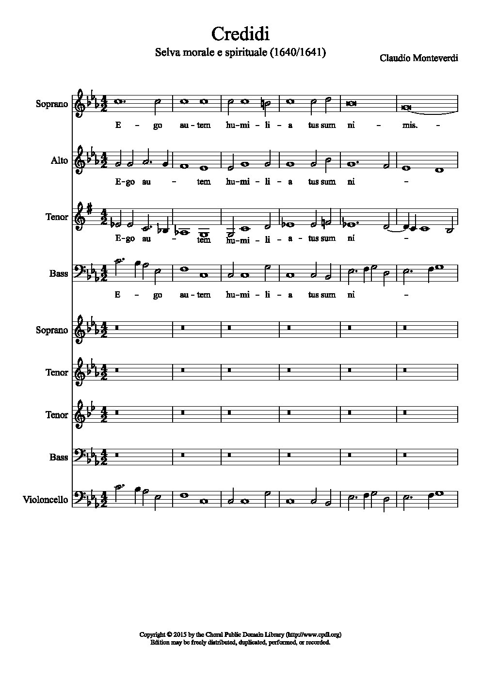 Credidi - Choir Script PDF Thumbnail