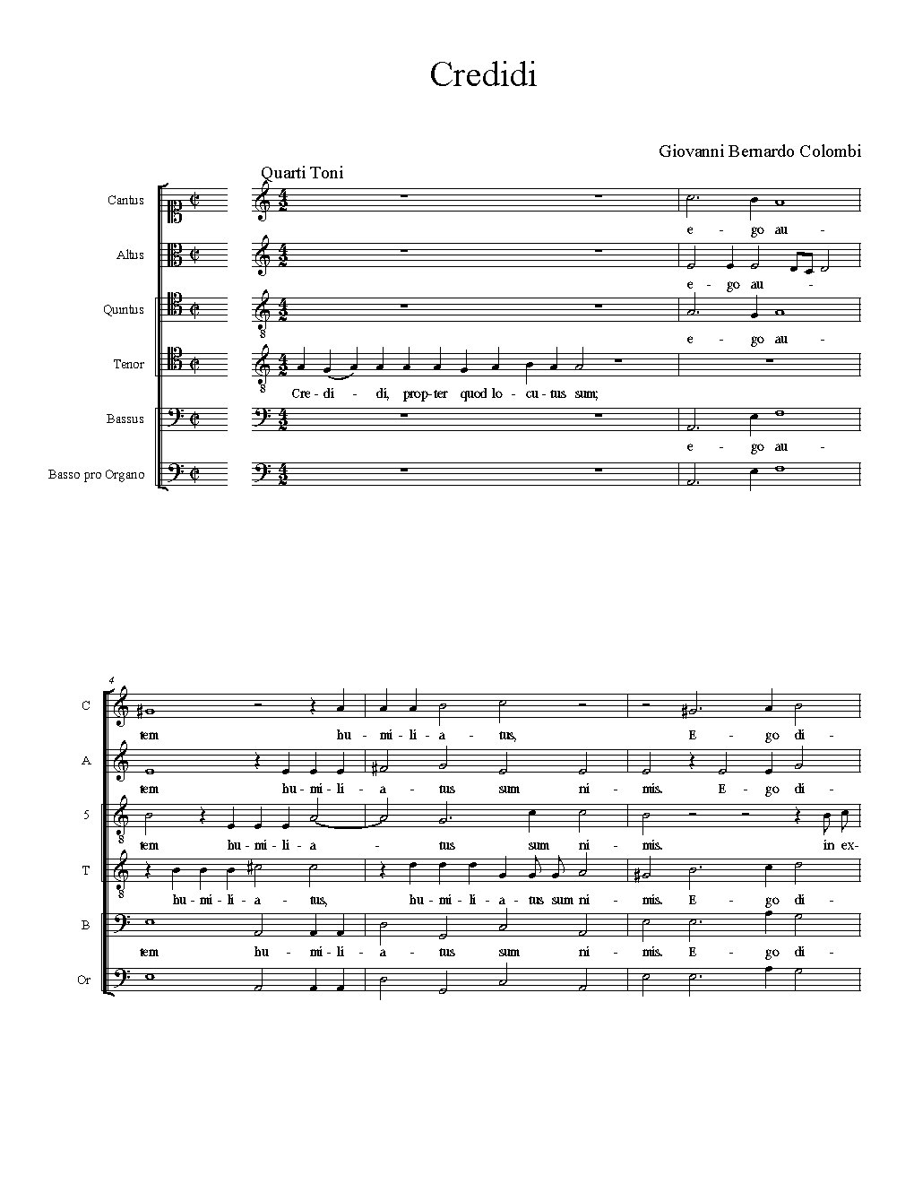 Credidi - Choir Script PDF Thumbnail