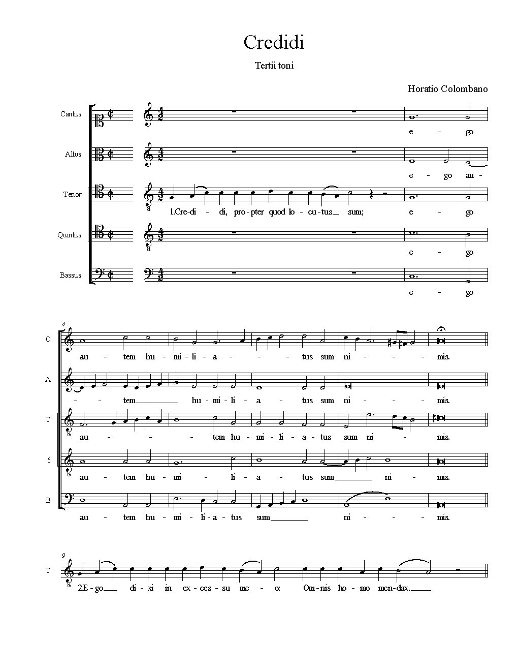 Credidi - Choir Script PDF Thumbnail