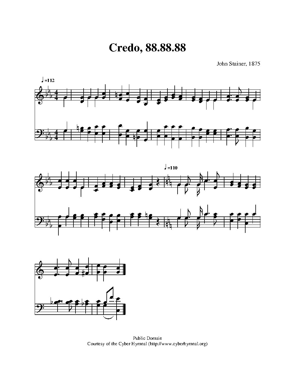 Credo - Choir Script PDF Thumbnail