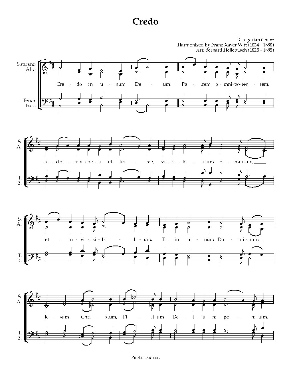Credo - Choir Script PDF Thumbnail