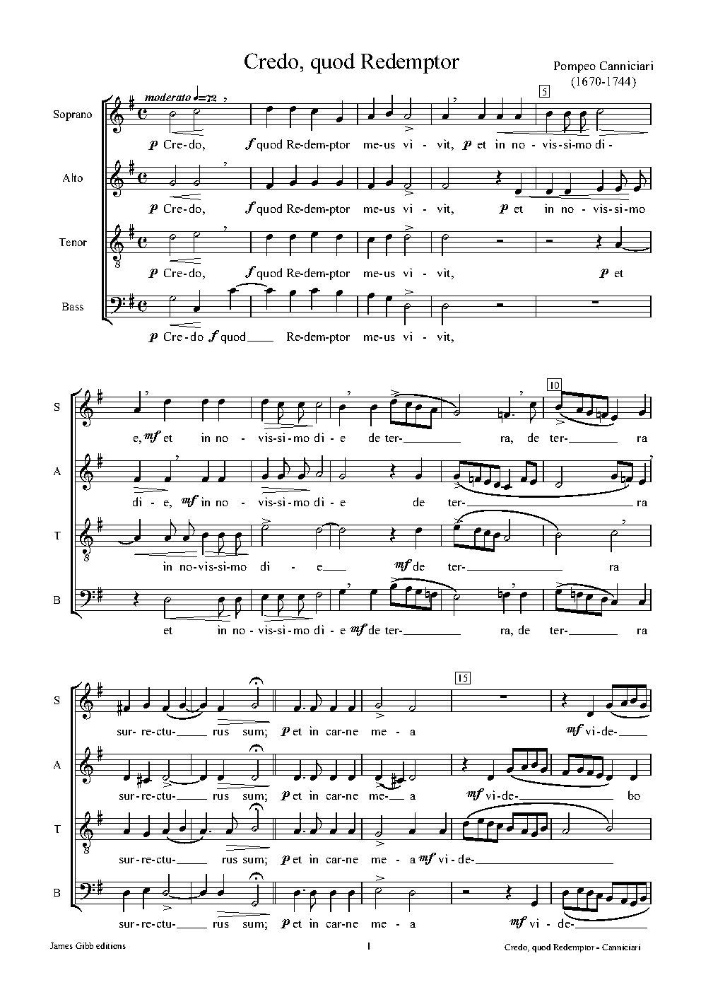Credo quod Redemptor - Choir Script PDF Thumbnail