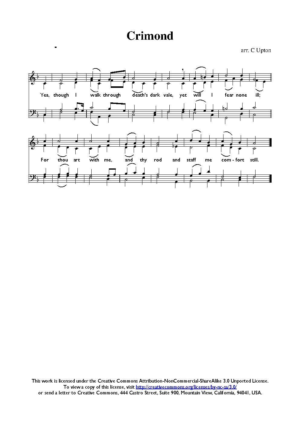 Crimond - Choir Script PDF Thumbnail