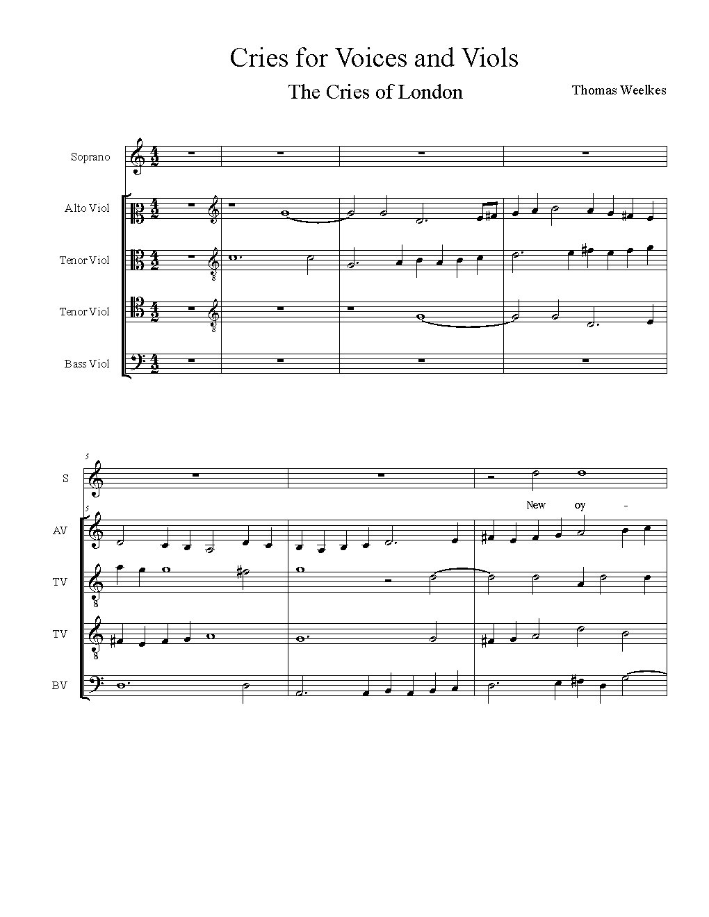Cries for Voices and Viols - Choir Script PDF Thumbnail