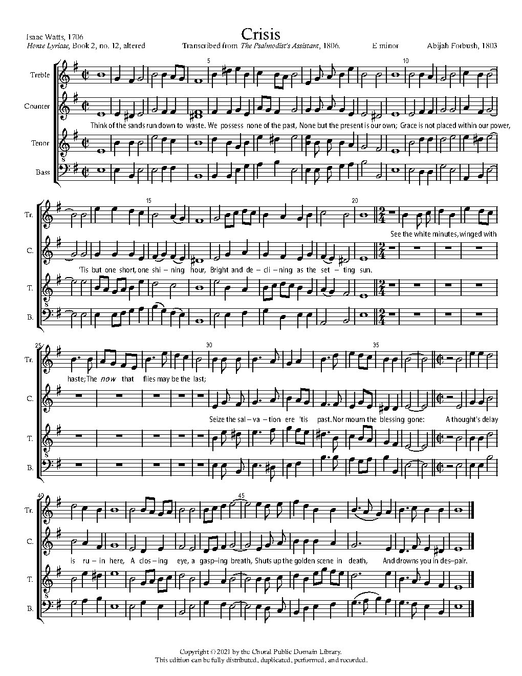 Crisis - Choir Script PDF Thumbnail