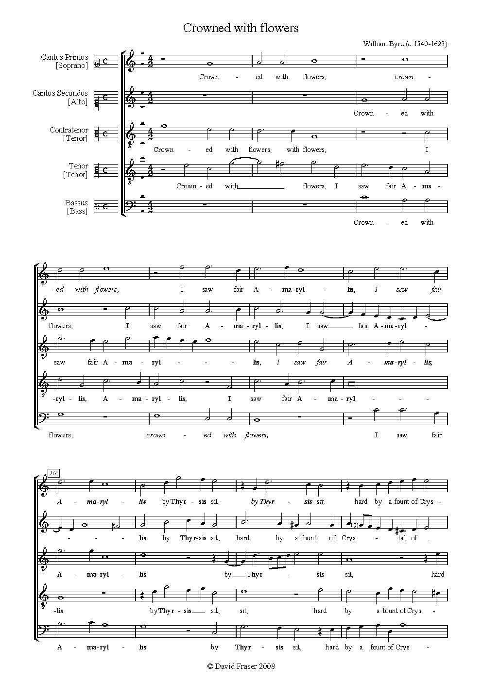 Crowned with flowers - Choir Script PDF Thumbnail