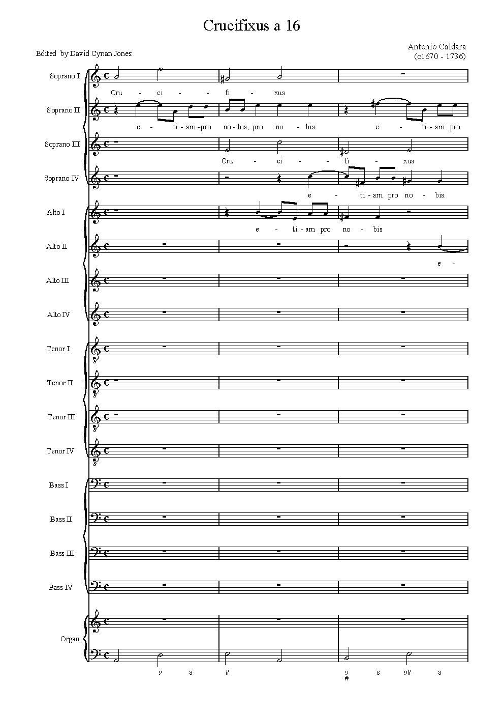 Crucifixus a 16 - Choir Script PDF Thumbnail